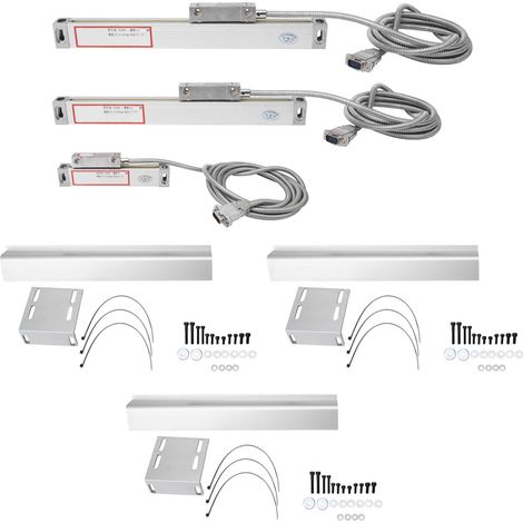 Lot de 3 règles linéaires DRO en alliage d'aluminium, axes 2AE/3AE, affichage numérique, outils manuels pour machine, courses 0-50mm/0-150mm/0-200mm. (1/5)