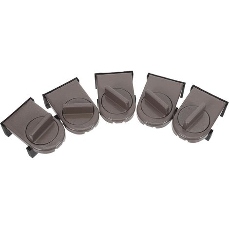 Loquets de Fenêtre Coulissante en Plastique 5 Pièces Argenté (1/5)