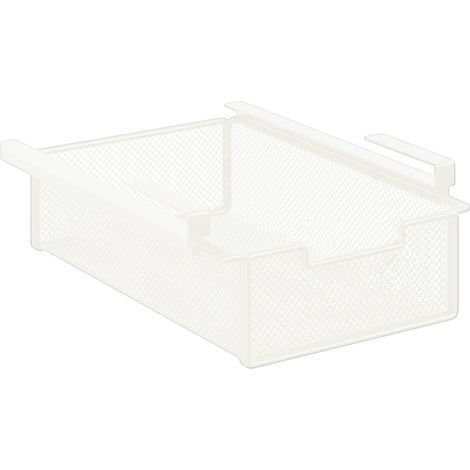 Tiroir de rangement sous le bureau en fer solide, outil-Blanc