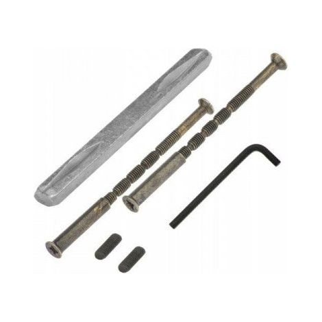 Kit de montage pour portes intérieures - version acier - finition satinée - pour portes de 38 à 45 mm d'épaisseur - usage intérieur (1/3)