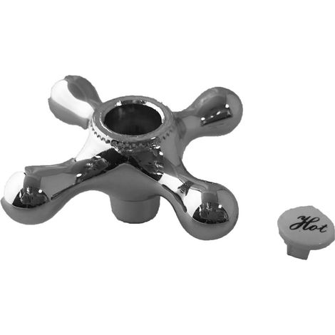 Bagnoclic – Poignée vintage de rechange en laiton chromé – Filetage plomberie – Largeur 30mm – Longueur 150mm – Raccord pour meubles rétro (1/2)