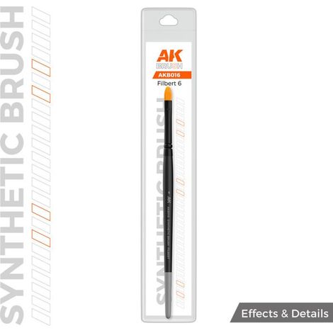 Pinceau - AK INTERACTIVE - Filbert 6 - Synthétique - Précision - Ergonomique