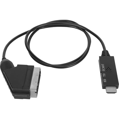 Convertisseur HDMI vers Péritel, Vidéo Numérique HD Adaptateur Vidéo et Audio Analogique vers HDMI, Convertisseur HDMI vers Péritel, Prise en Charge PAL NTSC, pour TV VHS VCR DVD (1/5)
