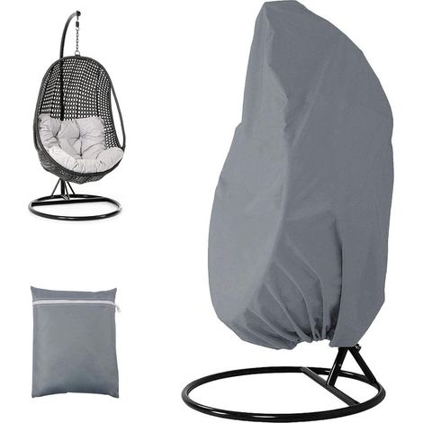 Housse de protection d'extérieur Chaise Suspendue Oxford 190 115cm Gris (1/5)