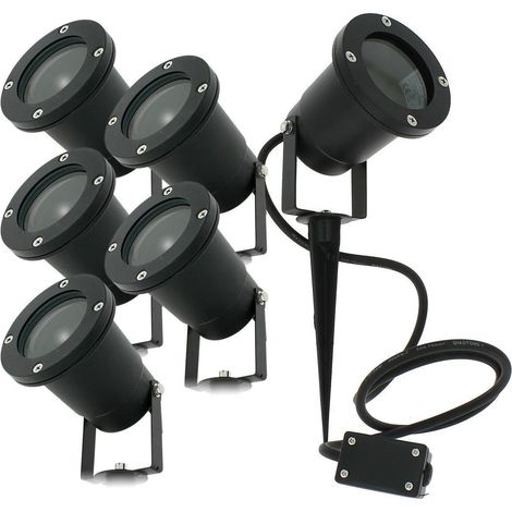 Lot de 6 Spots Extérieurs ARUM LIGHTING - A Piquet pour LED GU10 - Éclairage de Jardin