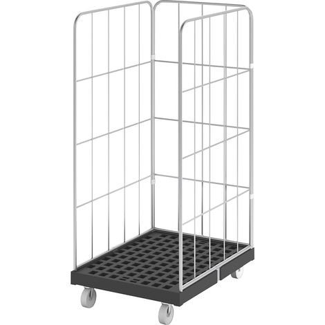 eurokraft basic, Roll-conteneur à grillage latéral, 3 côtés, (1/5)