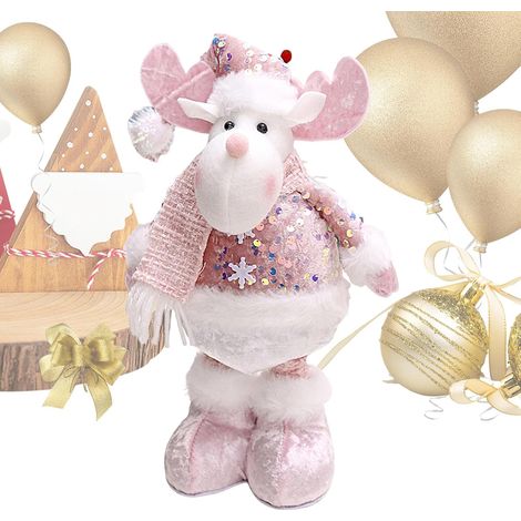 Peluche Bonhomme De Neige Chapeau Rétractable Décor Sol Table Porte Fenêtre  Mignon Peluche Rétractable Bonhomme De Neige Pour Noël Et Fêtes Intérieur Sol Table Porte Fenêtre (1/5)