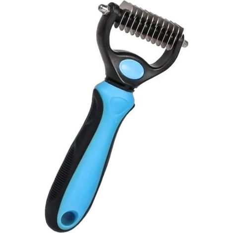 Brosse de toilettage pour chien et chat, peigne de coupe bleu, outil d'entretien animalier, accessoire de soin pour animaux domestiques (1/5)