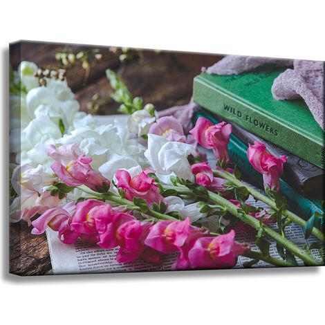 Leinwanddruck Botanik Löwenmäulchen 60x40 cm Blumenstrauß