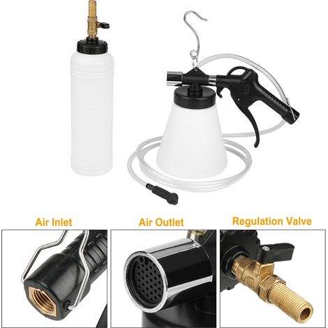 Kit de purge de frein auto pneumatique, pompe à huile et outil de remplacement du liquide de frein (1/5)