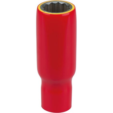 Douille 3/8" avec revêtement isolant, longue, 13 mm (1/3)