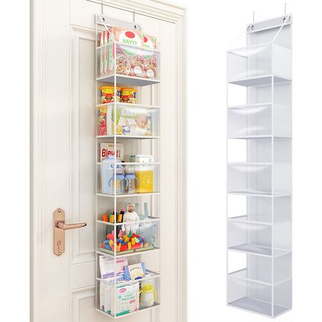 Organizer da appendere alla Porta Multiripiano 5 Scaffali Salvaspazio Bianco (1/5)