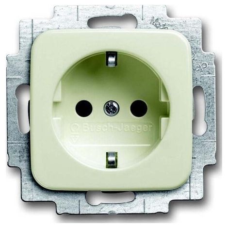 Busch-Jaeger Presa SCHUKO® Inserto Safety+ senza divaricatori bianco - Busch-Duro 2000® SI (20 EURKS-212), 2CKA002013A5312