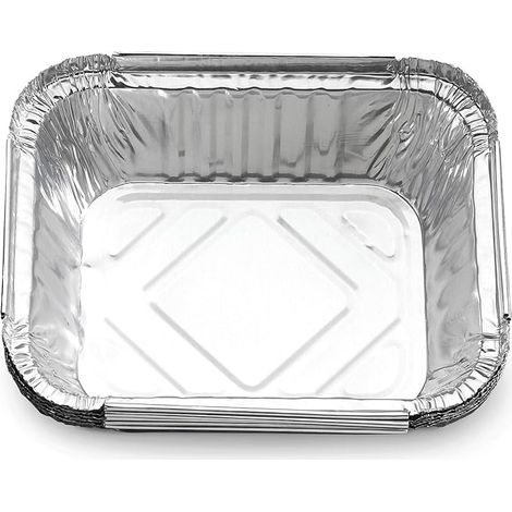 Lot de 5 plateaux en aluminium jetables 14,7×12,2 cm, barquettes de cuisson et conservation alimentaire (1/3)