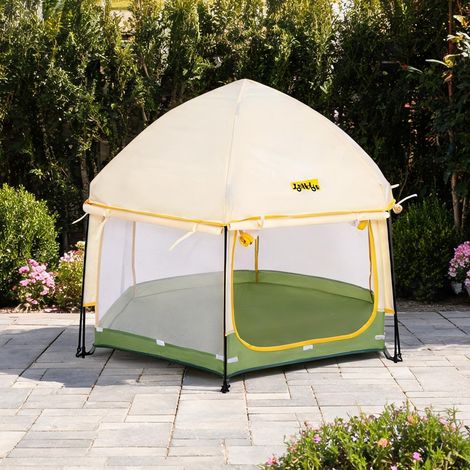 Parc de jeu pop-up 6 pans en tissu Oxford avec auvent 150 x 150 (1/5)