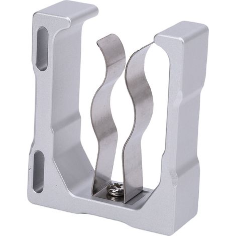 Support magnétique pour chariot, en alliage d'aluminium anti-rayures, avec pince à ressort en acier inoxydable. Accessoire idéal pour chaises de plage et cannes à pêche. Argenté. (1/5)