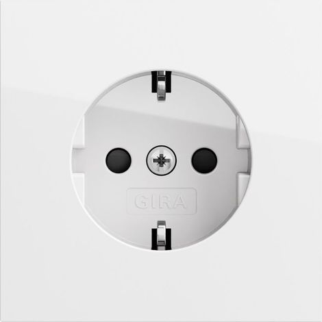 Gira SCHUKO-Steckd. SP Flächenschalter Reinweiß [445370], 4453 70