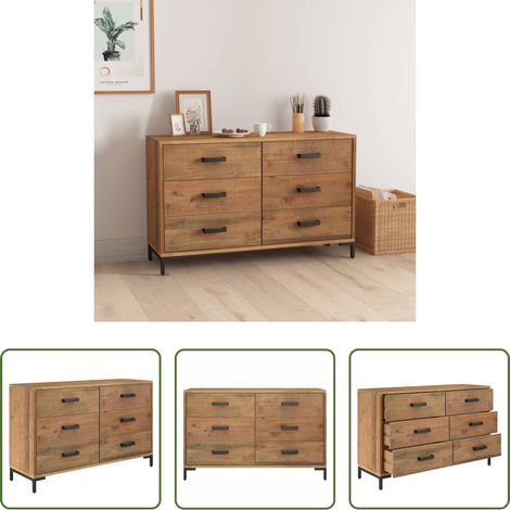 Buffet vintage - Buffet Marron 110x35x70 cm Bois de pin massif (1/5)