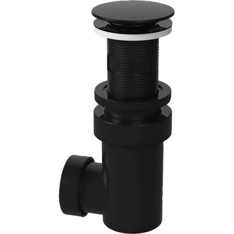 Valentin – Bonde siphon intégré 32/40mm – ABS noir – Vidage universel pour espaces confinés – Installation facile