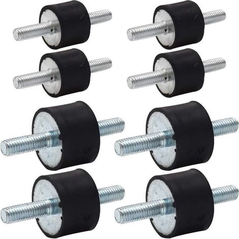 Supports d’isolation en caoutchouc anti-vibration lot de 8 pour voiture, bateau et bobines – M6 et M8 – diamètres 30×20 mm et 20×15 mm (1/4)