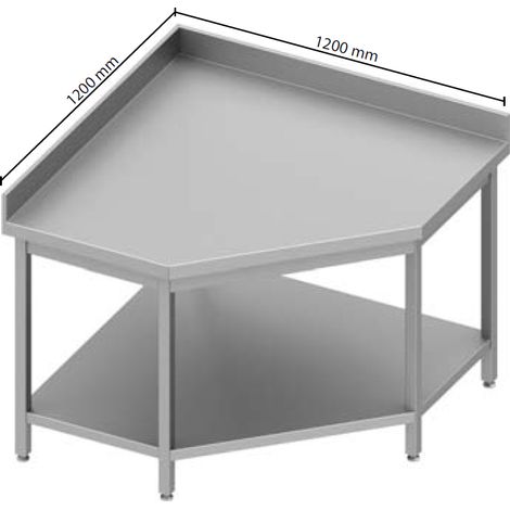 Table d'Angle Inox Professionnelle - Gamme 600 - Stalgast