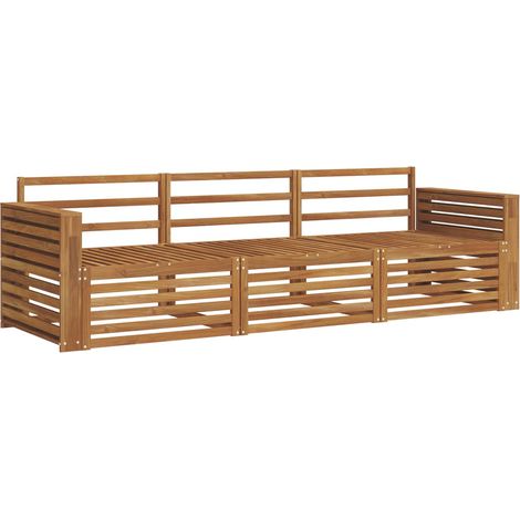 Conjunto de sofás de exterior 3 pcs Natural vidaXL (1/5)