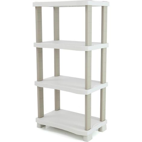 Estantería 70 cm con 4 estantes Space Saver Plastiken Beige (1/2)