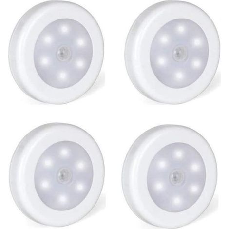 Lampe adhésive LED - Noname - Lot de 4 - Détecteur de mouvement - Base magnétique - 1 W (1/4)