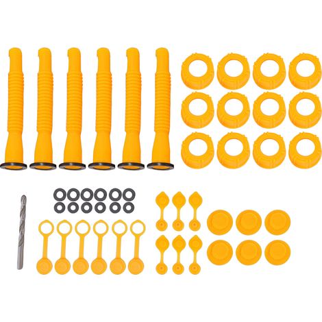 Kit de remplacement de bec de bidon de gaz, 6 ensembles, becs flexibles, bouchons d'étanchéité filetés et rondelles, foret de 8mm (1/5)