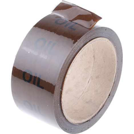 Ruban de marquage pour tuyaux Marron, Texte: Huile PP, Vinyle, largeur 50mm x Longueur 33m ( Prix pour Bobine de 33 Mètres )