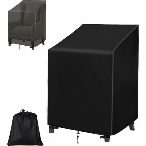 Housse de Chaise de Jardin (68×68×80/120cm), 210D Oxford Housse de Protection pour chaises empilables Imperméable, Housse de Fauteuil Exterieur Empilables, Housse de Salon de Jardin (1/5)