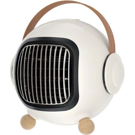 Radiateur Soufflant, 800w Radiateur De Portatif À 3 Modes réglables, Chauffe Rapide, Protection Contre La Surchauffe Et L'inclinaison, Sûr Et Portable, Économe En Énergie, Pour Chambre À Coucher, Bure (1/4)