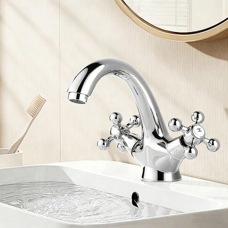 Mitigeur pour vasque, chromé, monotrou, pour usage quotidien (1/3)
