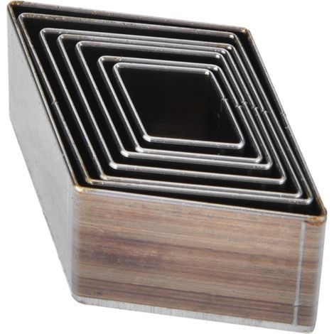Set mit 7 rautenförmigen Lederstanzformen (20–50 mm) – Ideal für Lederarbeiten und DIY-Projekte