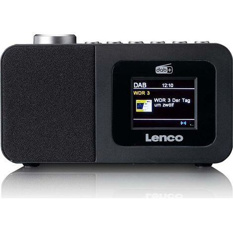 Dabfm radio alarm clock with colour display sleep timer and dual alarm function black (1/5)