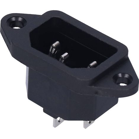 Lot de 10 prises mâles d'alimentation à 3 conducteurs en cuivre pour montage sur châssis, fournitures industrielles, 250 V CA, 10 A (1/5)