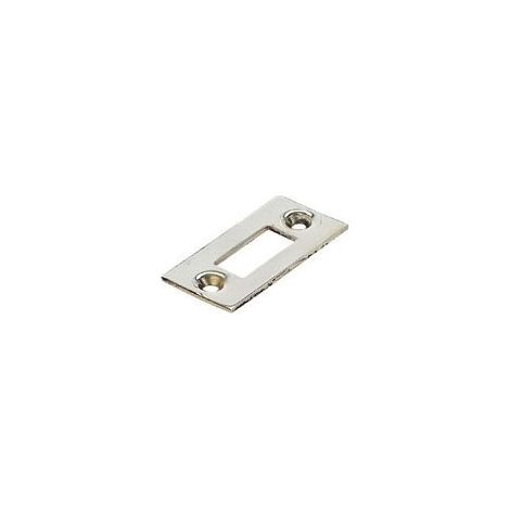 Itar – Gâche pour crémone en laiton poli – Largeur 28 mm – Longueur 58 mm – Rectangle intérieur 12 mm x 22 mm – Compatible portes standard