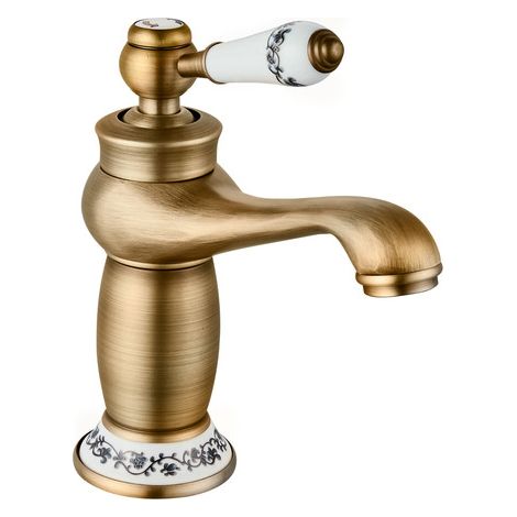 Rubinetto monocomando per lavabo neoclassico modello antico