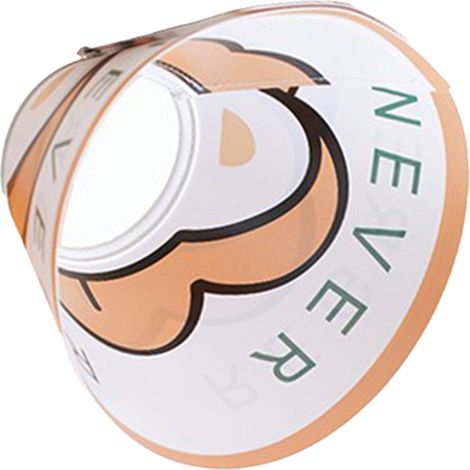 Postoperativer Schutzkragen für Haustiere, Antibiss-Gesundheitskragen, universeller Kunststoff für Katzen und Hunde, weißer Buchstabe M (empfohlenes Gewicht: 3,5 bis 6,5 kg) (1/3)