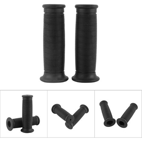 Paar universelle schwarze Vintage-Motorradlenkergriffe 22 mm/25 mm (1/5)