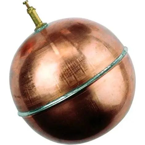 Sfera tonda in rame per galleggiante con reggisfera saldato ø180 FARG