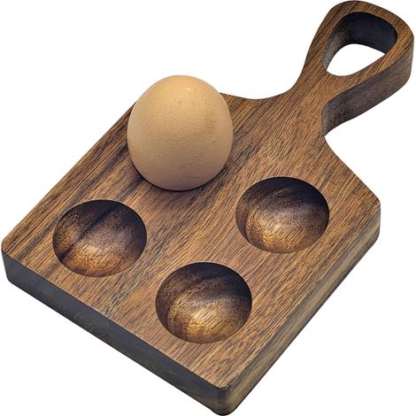 Râtelier à œufs en bois — Idéal pour les plans de travail, les réfrigérateurs et les présentoirs de cuisine et de salle à manger. (1/5)