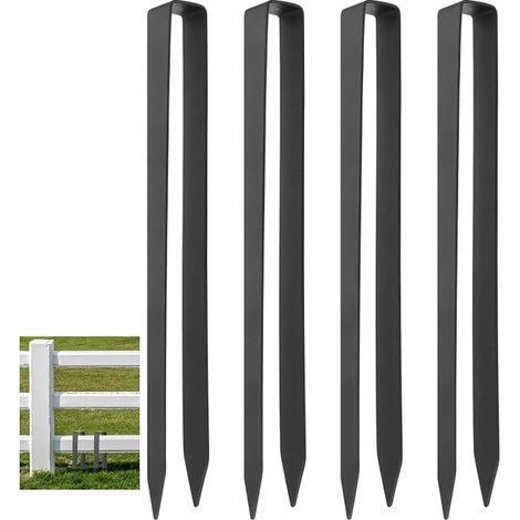 Piquets de Jardin 30 cm Piquet Ancrage Sardines Camping Forme U Sardines de Fixation Piquet Bordure Jardin (1/5)