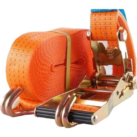 Spanngurt Ratschen Zurrgurt 10m 4t 4000kg 4to TÜV/GS ORANGE 2-tlg. (1/2)