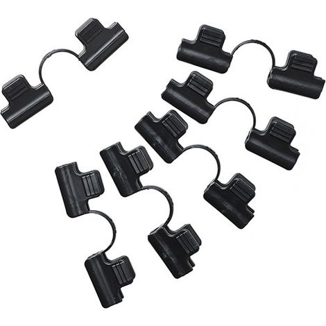 Nature – Lot de 6 clips de fixation en polyéthylène ø 11 mm – Double maintien pour voiles de croissance – Sachet de 6 crochets (1/6)