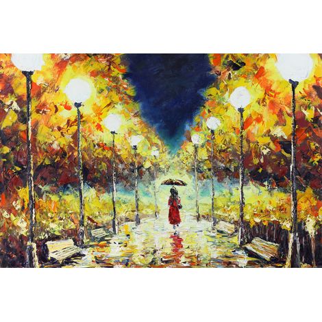 Tableau sur toile peinture rue 30x45 cm - Impression sur Toile Murale Décorative - Image imprimée en HD sur Toile - Toile sur Châssis en Bois FSC - Fabriqué en France