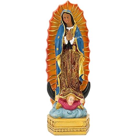 Statuette Notre-Dame de Guadalupe, 7,9 pouces, Vierge Marie colorée, décoration table bureau, cadeau de décoration (1/4)