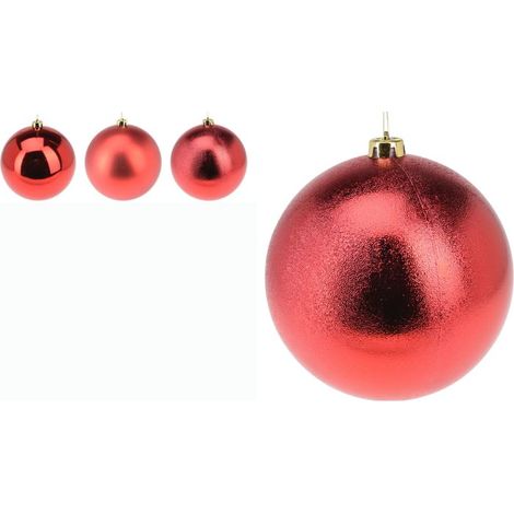 PALLINA DI NATALE ROSSA, 18CM, MODELLO ASSORTITO
