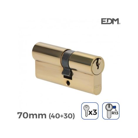 Cilindro EDM 85184 r13 Dorado Latón Leva Corta Europeo