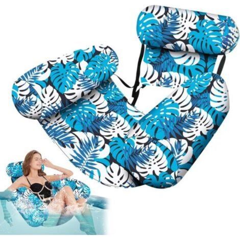 Hamac Gonflable Piscine Matelas Flottant frites de piscine gonflables ultra-résistantes idéales pour les fêtes- l'été -Avec pompe à air (1/5)